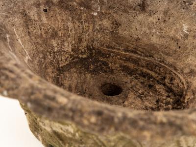 Reconstituted Stone Oval Basketweave Planter France Mid 20th C 