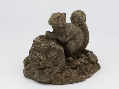 Reconstituted Stone Squirrel Garden Ornament 20th Century