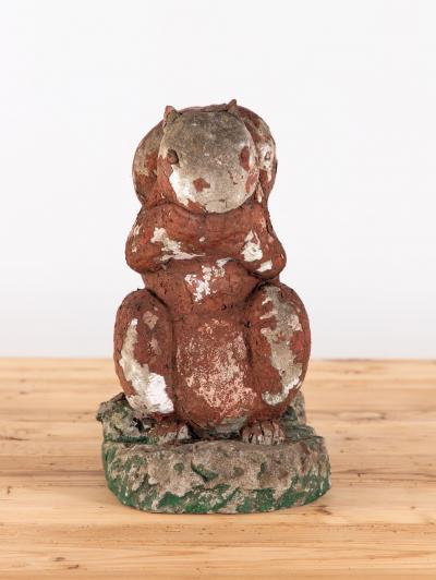 Reconstituted Stone Squirrel Garden Ornament England 20th Century