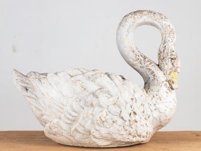 Reconstituted Stone Swan Planter English Early 20th Century