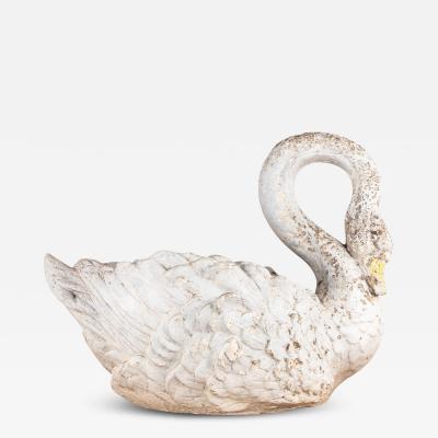 Reconstituted Stone Swan Planter English Early 20th Century