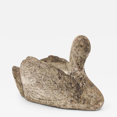 Reconstituted Stone Swan Planter English Mid 20th Century