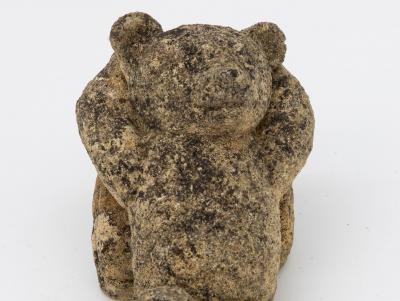Reconstituted Stone Teddy Bear Garden Ornament England 20th Century