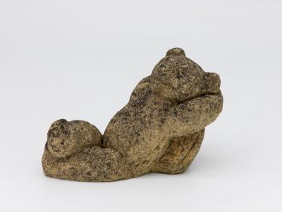Reconstituted Stone Teddy Bear Garden Ornament England 20th Century