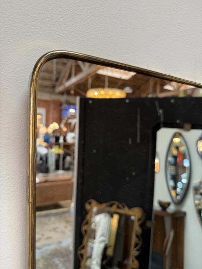 Rectangular Brass Framed Mirror 1950s