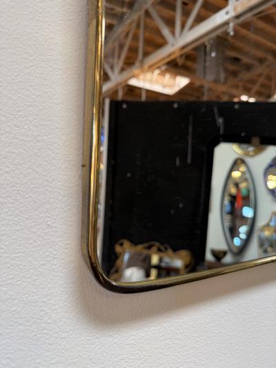 Rectangular Brass Framed Mirror 1950s