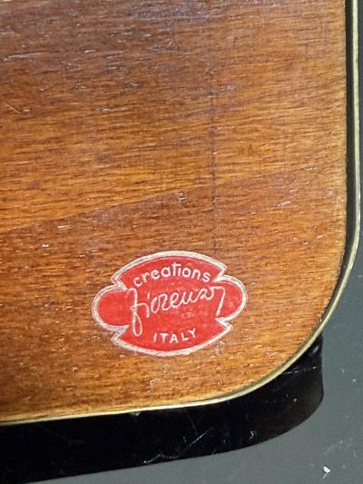 Rectangular Brass Framed Mirror 1950s