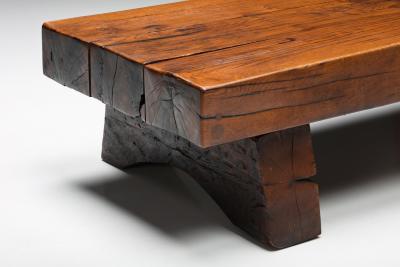 Rectangular Coffee Table Rustic Wabi Sabi Organic base Side table 1950s