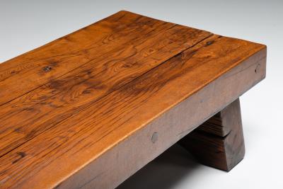 Rectangular Coffee Table Rustic Wabi Sabi Organic base Side table 1950s