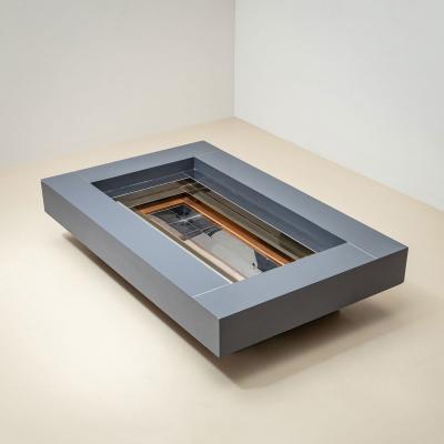 Rectangular Coffee Table attributed to Alain Delon for Maison Jansen France