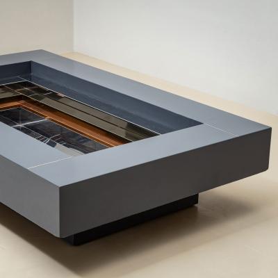 Rectangular Coffee Table attributed to Alain Delon for Maison Jansen France