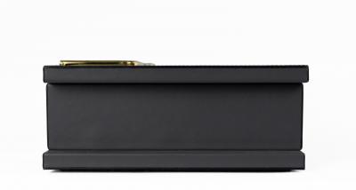 Rectangular Dark Gray Leather Box 1