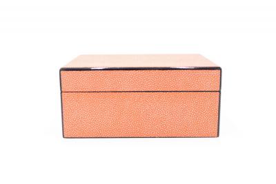 Rectangular Orange Shagreen Box
