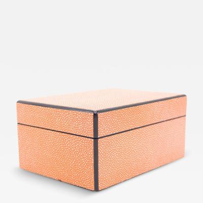 Rectangular Orange Shagreen Box