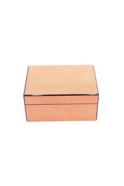 Rectangular Orange Shagreen Box