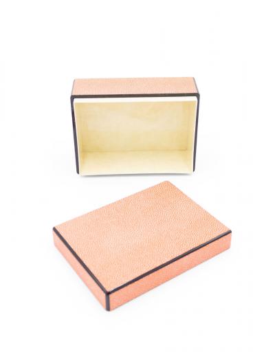 Rectangular Orange Shagreen Box