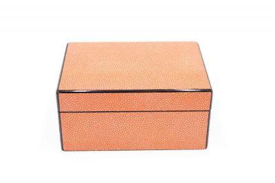 Rectangular Orange Shagreen Box