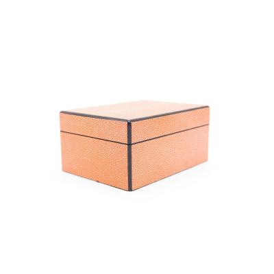 Rectangular Orange Shagreen Box