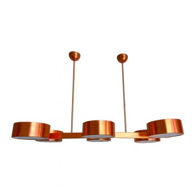 Rectangular Polished Copper Chandelier Italian Chandelier by SimoEng