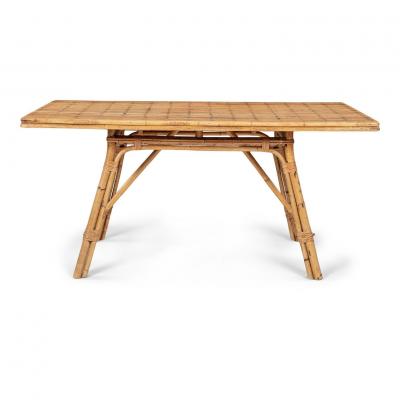 Rectangular Shaped Top Rattan Dining Table