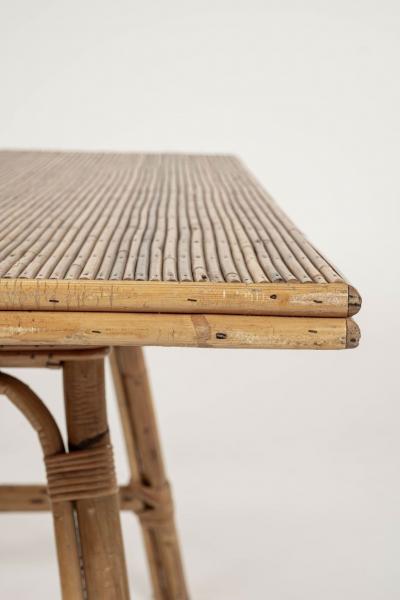 Rectangular Shaped Top Rattan Dining Table