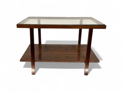 Rectangular Side Table in Rosewood Glass Unknown 1960s Lot 640A
