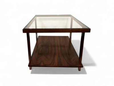 Rectangular Side Table in Rosewood Glass Unknown 1960s Lot 640A