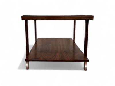 Rectangular Side Table in Rosewood Glass Unknown 1960s Lot 640A
