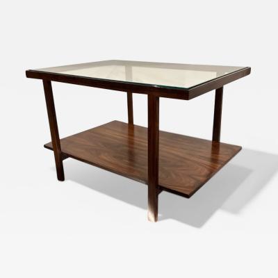 Rectangular Side Table in Rosewood Glass Unknown 1960s Lot 640A