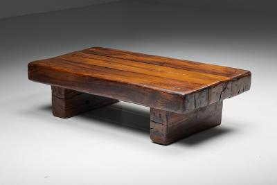 Rectangular Wabi Sabi Rustic Coffee Table 1950s