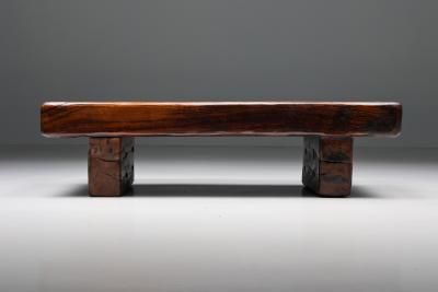 Rectangular Wabi Sabi Rustic Coffee Table 1950s