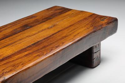 Rectangular Wabi Sabi Rustic Coffee Table 1950s