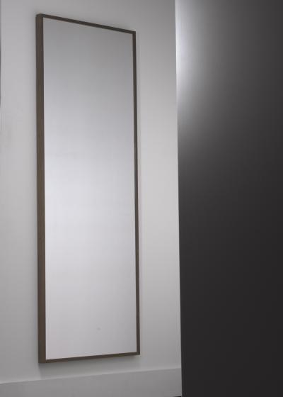 Rectangular brass wall mirror