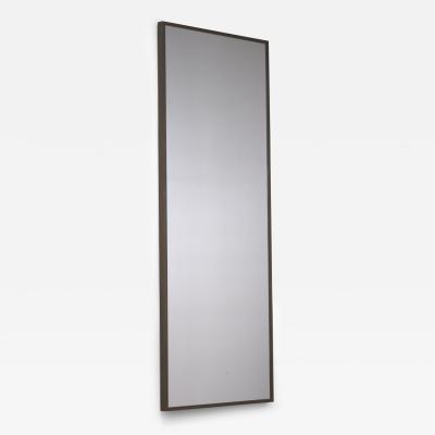 Rectangular brass wall mirror