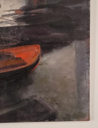 Red Boats Thames by Henry Krell