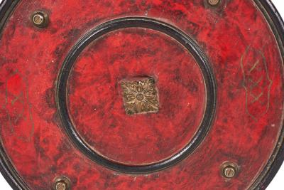 Red Decorated Lacquer Hour Glass