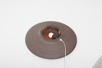 Red Flower Wall Lamp in Ceramics 1960s