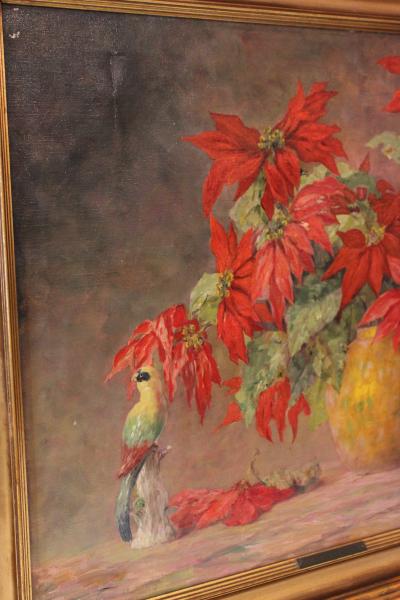 Red Flowers Oil on Canvas