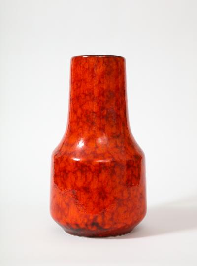 Red Glazed Ceramic Monumental Pitcher c 1960