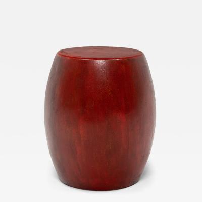 Red Lacquer Drum Table