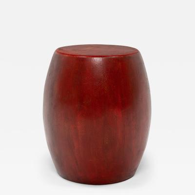Red Lacquer Drum Table