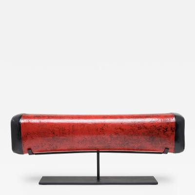 Red Lacquer Hide Pillow
