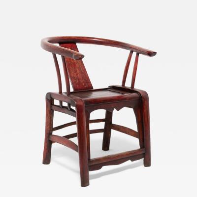 Red Lacquer Roundback Chair