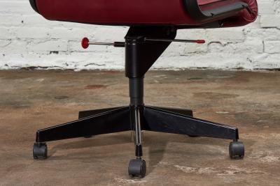 Red Leather Desk Chair by Richard Sapper for Knoll Inc Knoll Intl France 1992