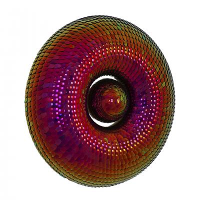 Red Pink Torus Shape Wall Sculpture Habitat Elusive by Eelco Hilgerson