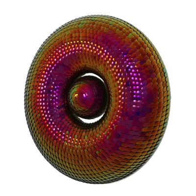 Red Pink Torus Shape Wall Sculpture Habitat Elusive by Eelco Hilgerson