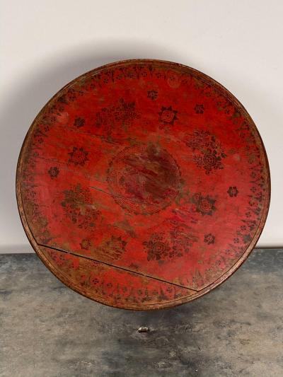 Red Round Box South East Asia Circa 19th Century