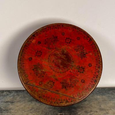 Red Round Box South East Asia Circa 19th Century
