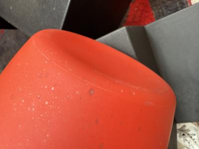 Red Satin Glass Vase Handblown Italian Art Glass