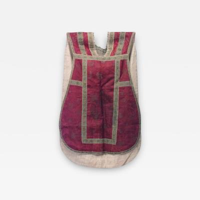 Red Silk Damask Chasuble